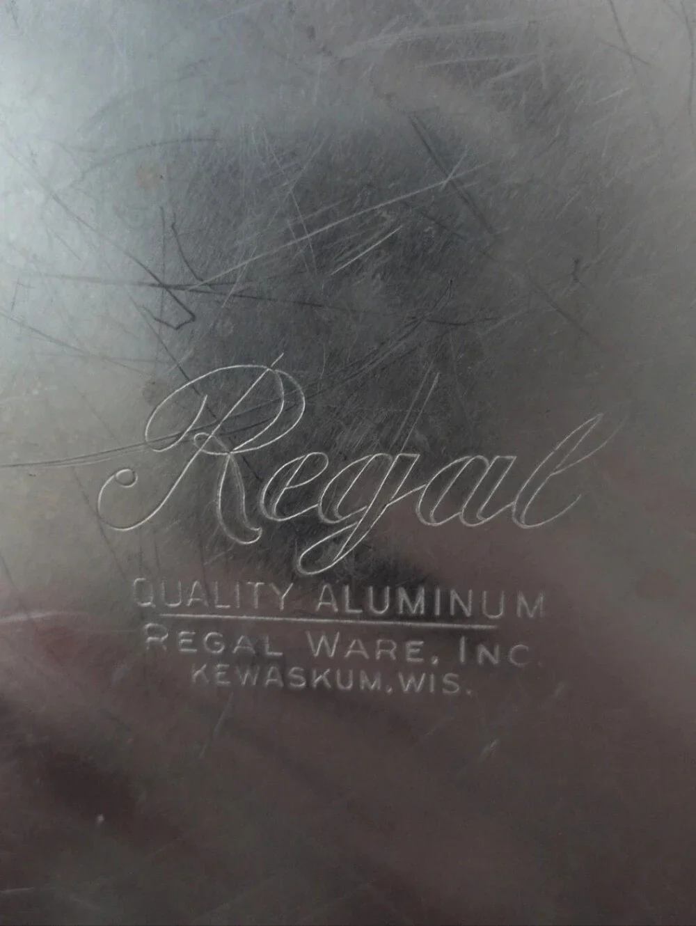 Vintage Regal Aluminum Cake Cover with Black Handle